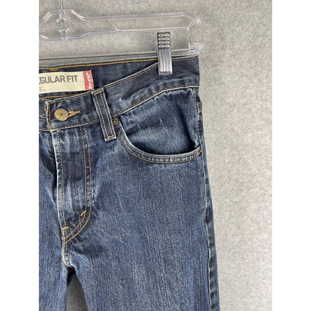 Levi's 505 Jeans Mens 29 Blue Regular Fit Western Rancher Cowboy Dark Wash 29x32 - Picture 3 of 13